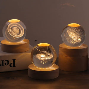 FullGen 3D Planet Lampa – Kristalna Galaksija na Vašem Stolu