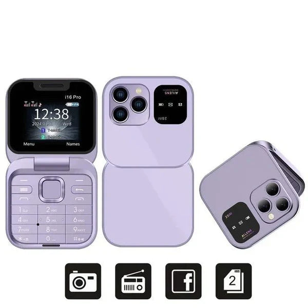 Mini telefon na preklapanje i16pro