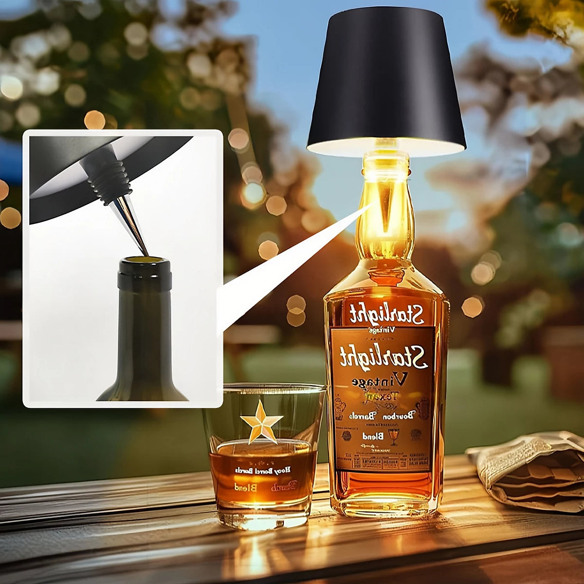 Bežična lampa za flaše – Na dodir i USB punjenje