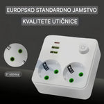 UTIČNICA RAZDJELNIK 2x USB + TYPE-C – PAMETNO PUNJENJE BEZ NEREDA!